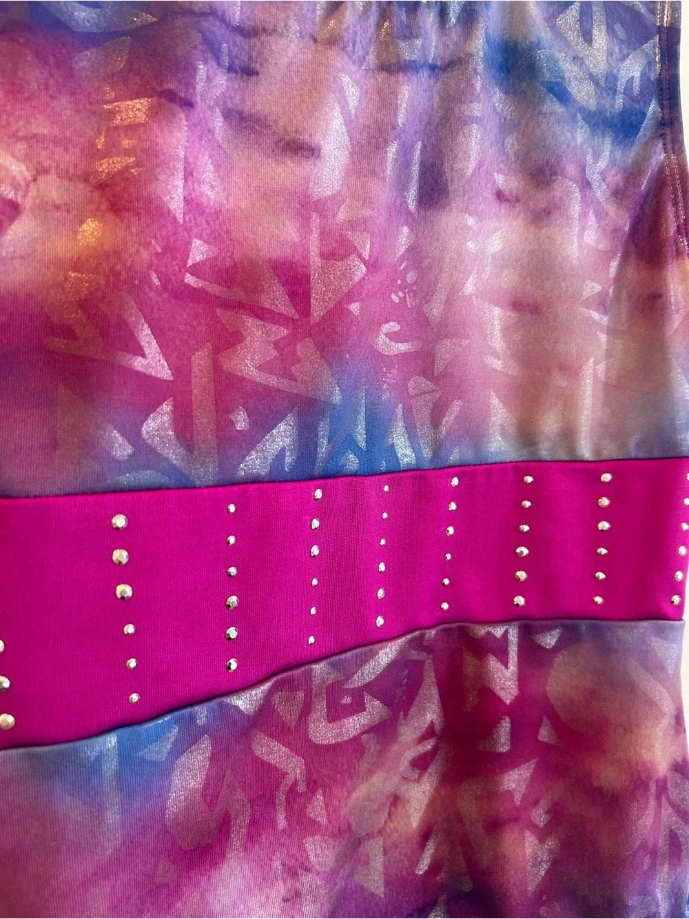 Set of 2 Leotards - Stars and Stripes & Purple, Blue, Pink - Size L (10/12)